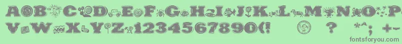 PuchakhonHypnosis Font – Gray Fonts on Green Background
