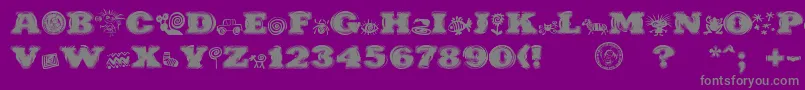 PuchakhonHypnosis Font – Gray Fonts on Purple Background