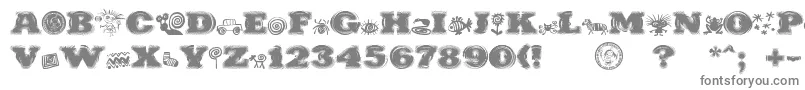 Шрифт PuchakhonHypnosis – серые шрифты на белом фоне