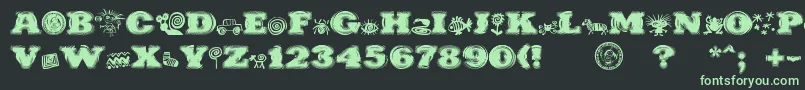 PuchakhonHypnosis Font – Green Fonts on Black Background