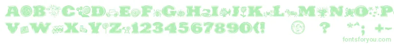 PuchakhonHypnosis Font – Green Fonts on White Background