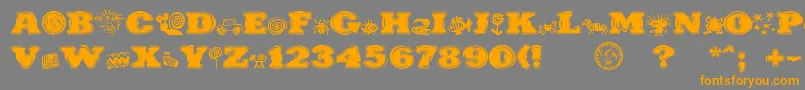 PuchakhonHypnosis Font – Orange Fonts on Gray Background