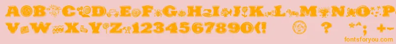 PuchakhonHypnosis Font – Orange Fonts on Pink Background