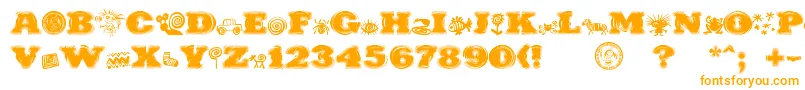 PuchakhonHypnosis Font – Orange Fonts on White Background