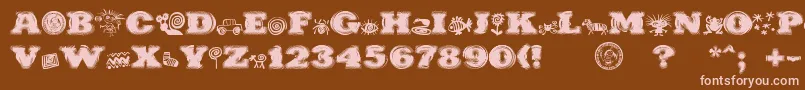 PuchakhonHypnosis Font – Pink Fonts on Brown Background
