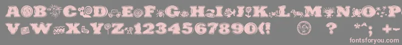 PuchakhonHypnosis-Schriftart – Rosa Schriften auf grauem Hintergrund