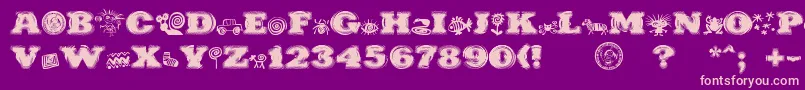 PuchakhonHypnosis Font – Pink Fonts on Purple Background