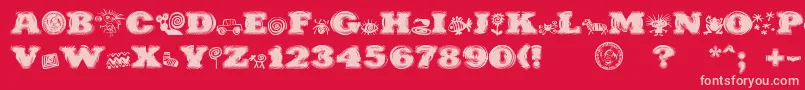 PuchakhonHypnosis Font – Pink Fonts on Red Background