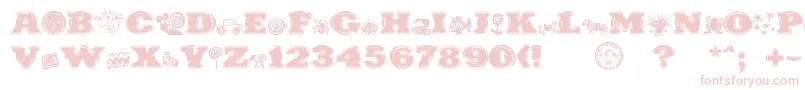 PuchakhonHypnosis-Schriftart – Rosa Schriften auf weißem Hintergrund