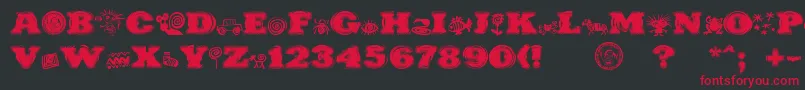 PuchakhonHypnosis Font – Red Fonts on Black Background
