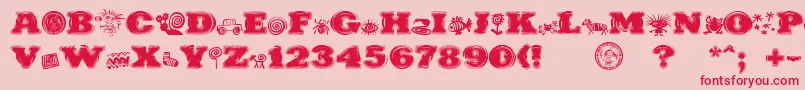 PuchakhonHypnosis Font – Red Fonts on Pink Background