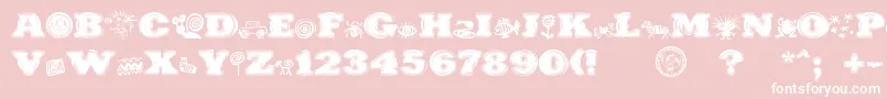 PuchakhonHypnosis-Schriftart – Weiße Schriften auf rosa Hintergrund