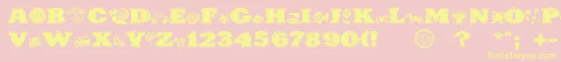 PuchakhonHypnosis Font – Yellow Fonts on Pink Background