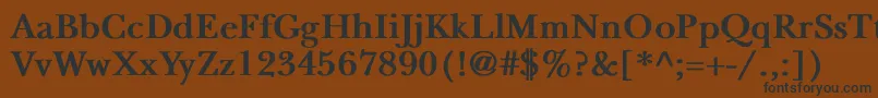 NewbaskervilleBold-fontti – mustat fontit ruskealla taustalla