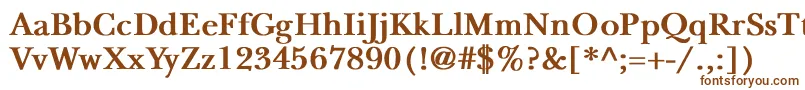 NewbaskervilleBold Font – Brown Fonts on White Background