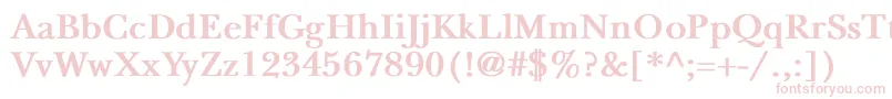 Шрифт NewbaskervilleBold – розовые шрифты на белом фоне