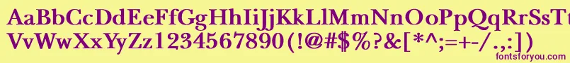Шрифт NewbaskervilleBold – фиолетовые шрифты на жёлтом фоне