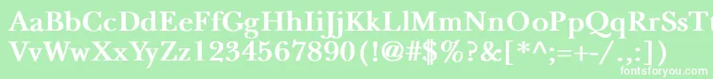 NewbaskervilleBold Font – White Fonts on Green Background