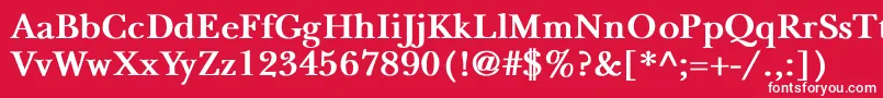 Шрифт NewbaskervilleBold – белые шрифты на красном фоне