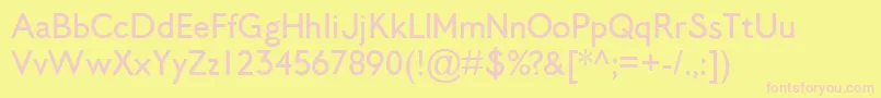 LosAngelenoSans Font – Pink Fonts on Yellow Background