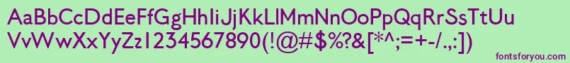 LosAngelenoSans Font – Purple Fonts on Green Background