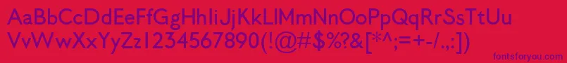 LosAngelenoSans Font – Purple Fonts on Red Background