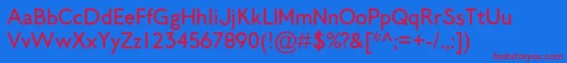 LosAngelenoSans Font – Red Fonts on Blue Background