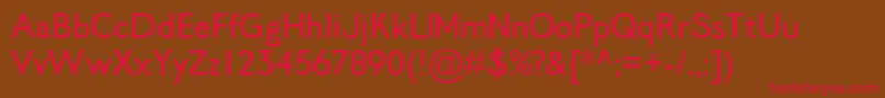 LosAngelenoSans Font – Red Fonts on Brown Background