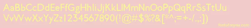 LosAngelenoSans Font – Yellow Fonts on Pink Background