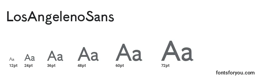 LosAngelenoSans Font Sizes