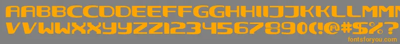 Nec Font – Orange Fonts on Gray Background