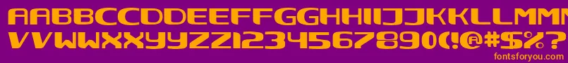 Nec Font – Orange Fonts on Purple Background