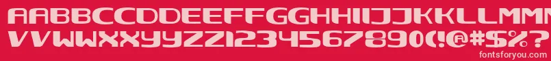 Nec Font – Pink Fonts on Red Background