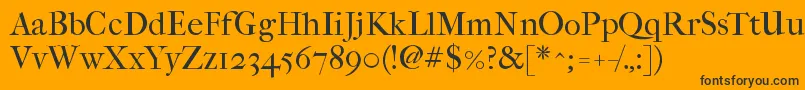 Imfefcrm28p Font – Black Fonts on Orange Background