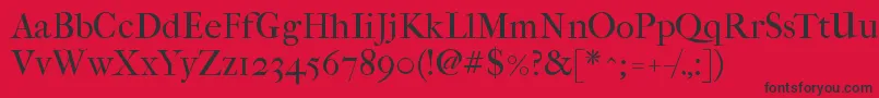 Imfefcrm28p Font – Black Fonts on Red Background