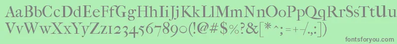 Imfefcrm28p Font – Gray Fonts on Green Background