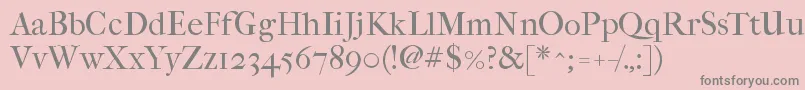 Imfefcrm28p Font – Gray Fonts on Pink Background