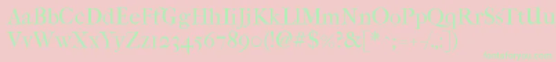 Imfefcrm28p Font – Green Fonts on Pink Background