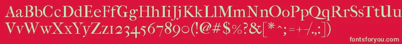 Imfefcrm28p Font – Green Fonts on Red Background