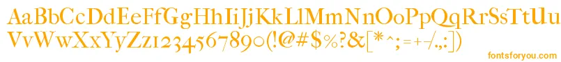 Imfefcrm28p Font – Orange Fonts on White Background