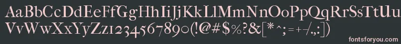 Imfefcrm28p Font – Pink Fonts on Black Background