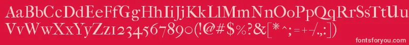 fuente Imfefcrm28p – Fuentes Rosadas Sobre Fondo Rojo