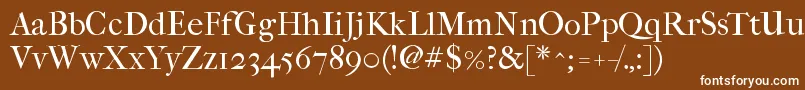 Imfefcrm28p Font – White Fonts on Brown Background