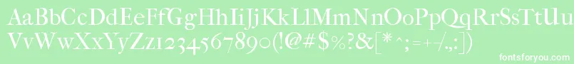 Imfefcrm28p Font – White Fonts on Green Background