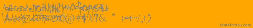 fuente KlingeDeathBrush – Fuentes Grises Sobre Fondo Naranja
