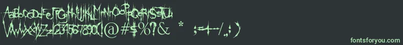 Шрифт KlingeDeathBrush – зелёные шрифты на чёрном фоне