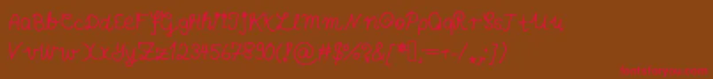 Annashandschrift-Schriftart – Rote Schriften auf braunem Hintergrund
