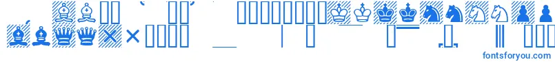 Шрифт Chess1 – синие шрифты