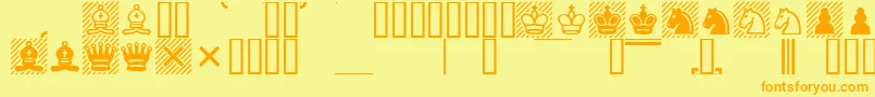 Chess1 Font – Orange Fonts on Yellow Background