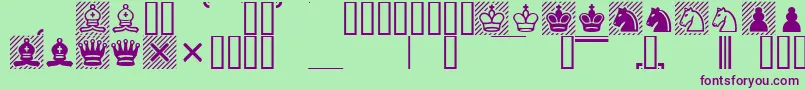 fuente Chess1 – Fuentes Moradas Sobre Fondo Verde